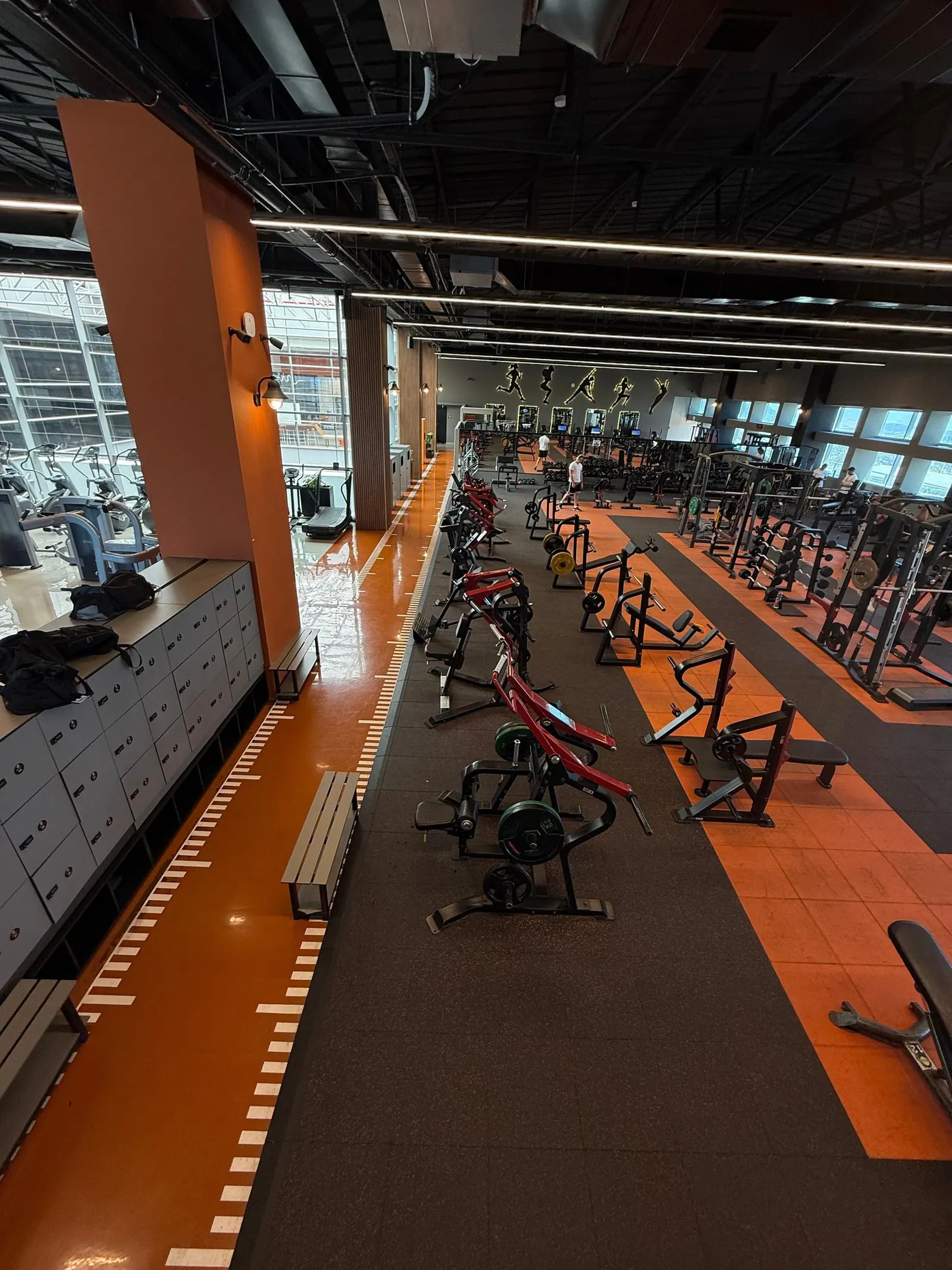 Cardio bay — orange wall